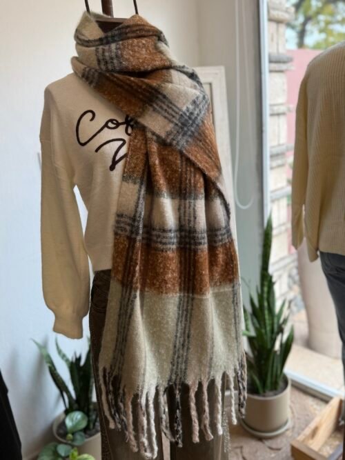 Bufandón a cuadros