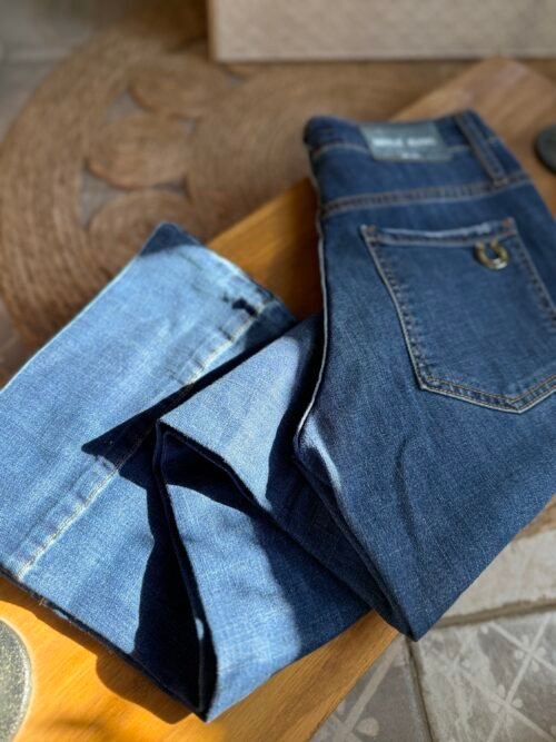 Jeans cropped ruedo ancho Riffle