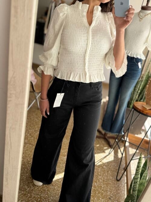 Jeans wide black. Riffle