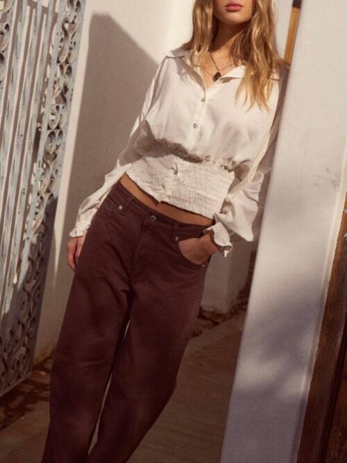 Wide leg AURA CHOCO